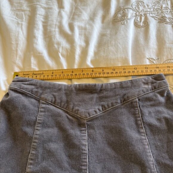 Vintage Gray Corduroy Long Maxi Skirt Womens Size 8 Boho Y2K Prairie Hippie - Picture 4 of 10